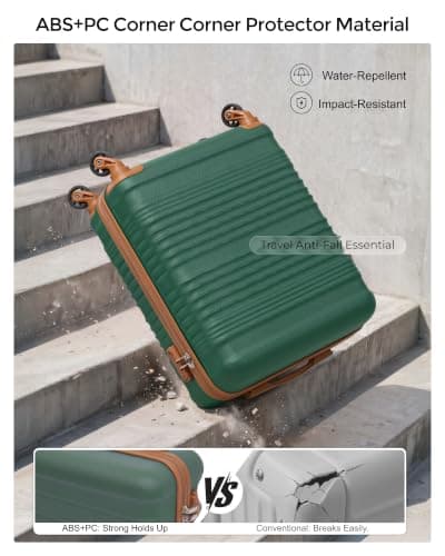 COOLIFE 55×40×20 Cabin Suitcase + 40x30x20cm Ryanair Cabin Bag EasyJet Set — view 5