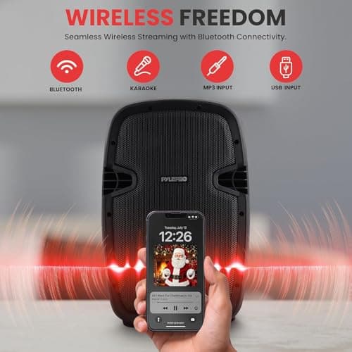 Pyle Portable PA Speaker System 1000W Bluetooth Active/Passive Outdoor — view 4