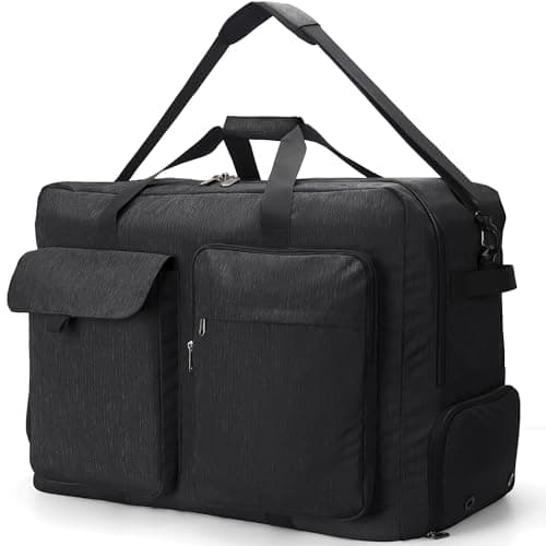 80L Foldable Duffle Bag with Shoe Compartment Waterproof