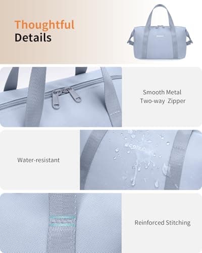 ECOHUB Travel Wash Bag for Women, Water-Resistant Toiletry Bag with Wide-Open, Lightweight Makeup Cosmetic Organizer for Travel Accessories, Recycled Saving Organizer as Gift for Women, Grey — view 5