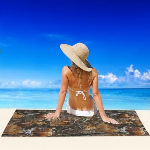 Newhomestyle Camo Beach Towel Hunting Deer Bear, Aldult Quick Dry Camping Bath Towel, Absorbent Thin Lightweight Beach Blanket for Sports Travel Pool Swimming Bathroom 77X153cm/ 30x60 Inch — view 6
