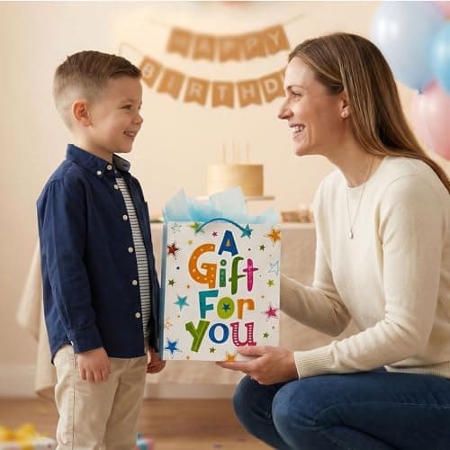 Small Gift Bag for Presents with Tissue Paper for Boys Birthday — view 4