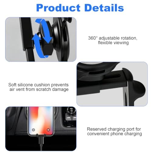 Car Phone Holder for Mercedes Benz A B C E S Mini Cooper Audi A1 TT Q2 MK2 — view 3