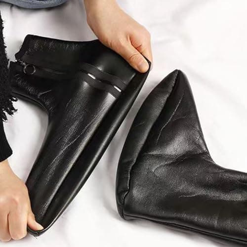 Nucelit Women Men Winter Warm PU Leather Thermal Slipper Socks Plush Warm Fleece Lined Floor Carpet Prayer Wear Non Sip Socks Machine Washable — view 6