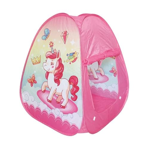 Pop Up Play Tent, Pop Up Tents for Kids, Unicorn Theme Playhouse, Foldable Kids Tent with Carry Bag, Indoor & Outdoor Play Tents for Boys Girls Toddlers (Unicorn)