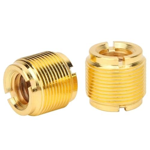 Universal Microphone Adapter, Universal Gold Metal 2 Pack for Mic Clip, 5/8 to 3/8 Inch Thread Adapter for Podcasters, Streamers, Studio Recording, Home Use — view 6