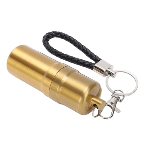 Topiky Portable Metal Storage Jar, Aluminum Airtight Container (Gold) — view 4
