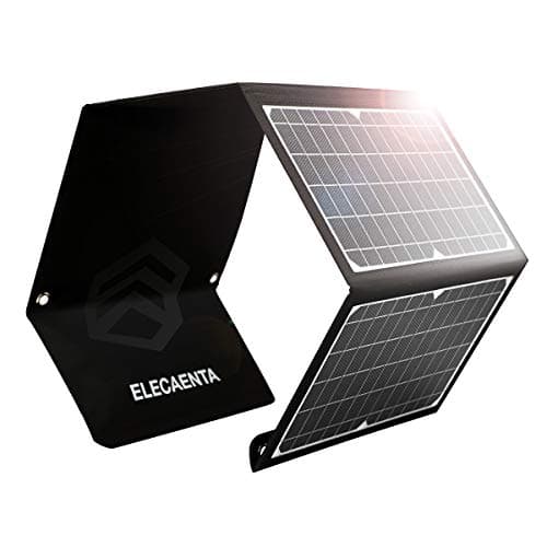 ELECAENTA 30W ETFE Foldable Solar Charger 3 USB Ports USB-C PD18W QC3.0 Zipper Protection Portable Solar Panel IPX5 Waterproof for Cell Phone Smartphone Tablet Powerbank Camera Outdoor Camping Travel