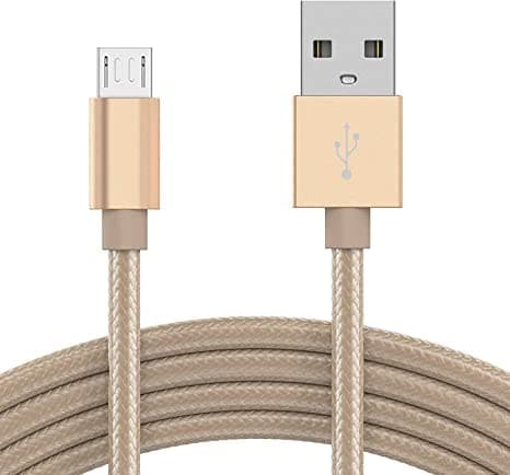 KP TECHNOLOGY [3.3ft/1m Charger Cable for Huawei P Smart 2020 / P Smart 2019 / Huawei Y7 / Y7p / Y6 / Y6p / Y6s / Y5 / Y5p / Y5 Prime / Y9 / Y8s / Y3 / Enjoy 9s / Honor 7S / 8S Micro USB (GOLD)