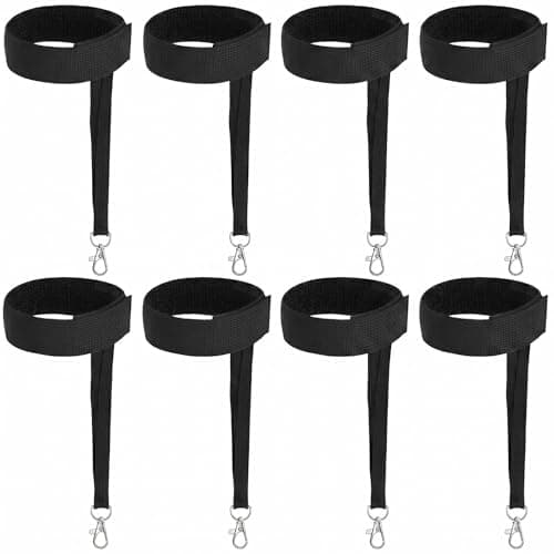 Yipakeh 8-Pack Black Ski Glove Leash
