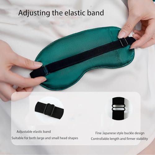 JCKD 2 Pieces Anti-Light Silk Sleep face mask, Soft and Comfortable Eye Masks, Adjustable Eye Masks, Suitable for Children, Men and Women, Travel, Rest Sleep face mask (2 Colours) — view 4