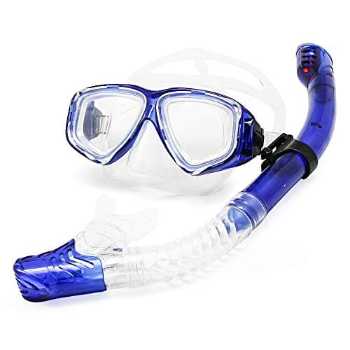 EnzoDate Optical Diving Gear Kit Myopia Snorkel Set, Different Strength for Each Eye, Nearsighted Dry Top Scuba Mask