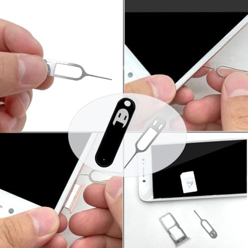 6 Pieces SIM Card Removal Tool, Sim Card Tray Opening Tool Eject Pins Needle Opener Ejector Compatible with All iPhone Apple iPad HTC Samsung Galaxy Cell Phone Smartphone Watch Chain Link Remover — view 4