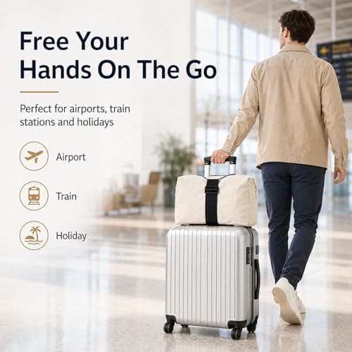 4 Pcs Suitcase Straps, Adjustable Luggage Straps for Secure & Organized Packing, Multi-Use Travel Strap with Quick-Release Buckle, Fits Most Suitcases and Luggage — view 4