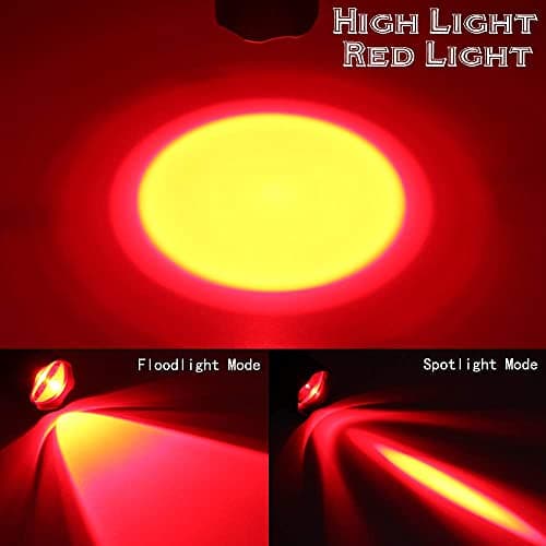 DARKBEAM Red Light Torch Tactical LED Rechargeable Flashlight, Zoomable — view 3