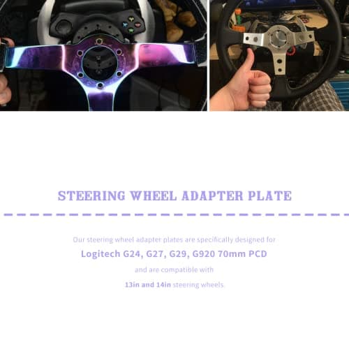 Gugxiom 70mm Steering Wheel Adapter Plate for Logitech G29, G920 — view 2