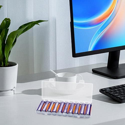 AA Battery Storage Box Space-Saving Compact Protective Stackable Portable — view 2
