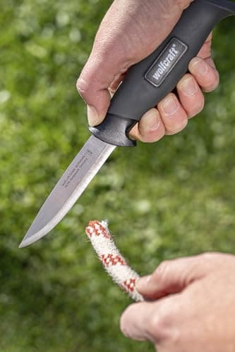 Wolfcraft Outdoor Knife with Sheath I 4085000 I Knife for hobbies, crafts and camping (Pack of 2) — view 6