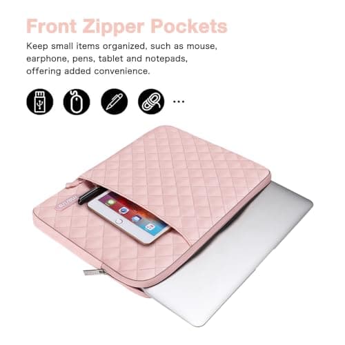 MOSISO Laptop Case 13.3 inch, 13-13.3 inch Laptop Sleeve, Chalk Pink — view 2