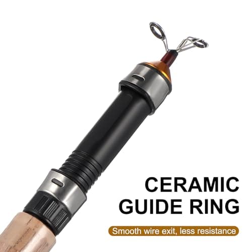 TOYANDONA Pocket Telescopic Fishing Rod, 25.6 Inch Carbon Mini Ultra-Light Ice Fishing Rod Cork Handle, Travel Fishing Pole for Saltwater Freshwater Fishing Gifts for Man — view 4