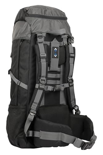 Mountain Warehouse Peru 55L Backpack - Compression, Rain Cover Travel Bag - For Camping, Hiking Charcoal — view 3