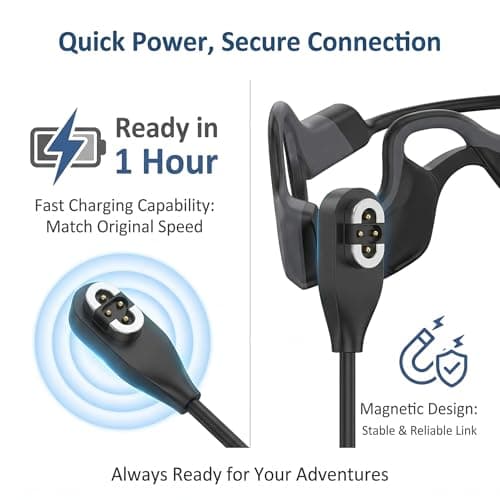 Cateye Magnetic USB C 4-Pin Charger Compatible for Shokz, Ear Headphones Charging Cable Compatible with OpenSwim Pro S710, Portable Charger Cord for Headphones, for Travel and Quick Charging Needs — view 5