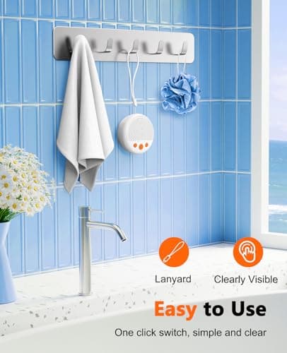 Kunodi Shower Speaker, Bluetooth Waterproof Speaker Wireless, Portable Speaker with Clear Loud Sound, Suction Cup, Lanyard, Ideas Gifts (White) — view 5