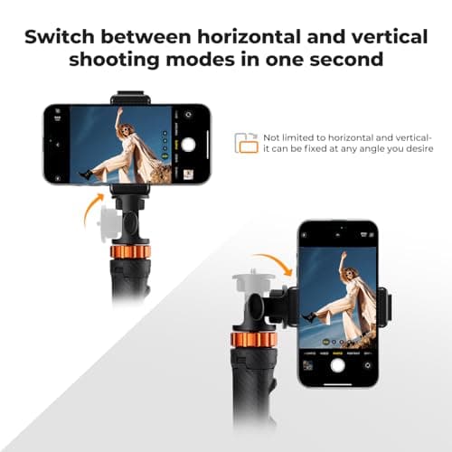 K&F CONCEPT 69"/175cm Phone Selfie Stick Tripod with Phone Holder — view 3