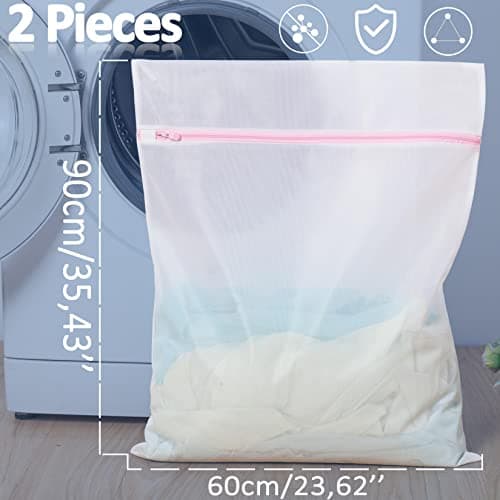 2 Pcs Large Mesh Laundry Bag 60x90cm, Mesh Laundry Bags With Hidden Zipper — view 2
