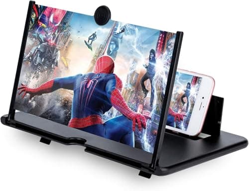 Gadget's Store® phone screen magnifier Foldable mobile phone stand HD mobile phone projector Portable Movie Game Enlarger, 3D Phone Projector for Movies, Travel Reading & Video Calls — view 4