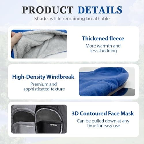 Thermal Balaclava for Men, Winter 4 in 1 Windproof Ski Mask, Winter Balaclava for Men, Women, Thermal Warmer, for Skating, Skiing, Running, Cycling (Yellow) — view 4