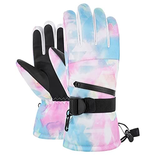 MARMODAY Winter Warm Gloves Waterproof Touchscreen Gloves Mens Warm Padded Insulated Thermal Winter Ski Gloves Travel Fitness Skiing Motorcycle Car Outdoor Gloves Blue Pink Camouflage