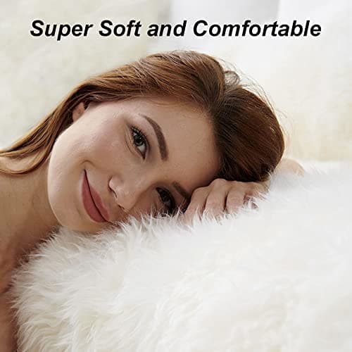 Universal Car Seat Cushions Pad for Dodge Magnum Neon Charger Challenger Durango Viper, 5 Seats Faux Long Wool Soft Warm Winter Seat Covers Supports — view 4