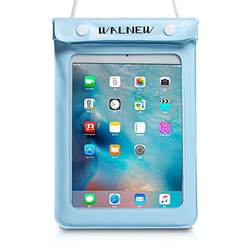 WALNEW Universal Waterproof eReader Protective Case Cover for Kindle Colorsoft Signature Edition/7'/6.8'/6' Kindle 2024/Oasis/Kindle Fire 7,iPad Mini,Kobo Clara/Nia and More,Lightblue