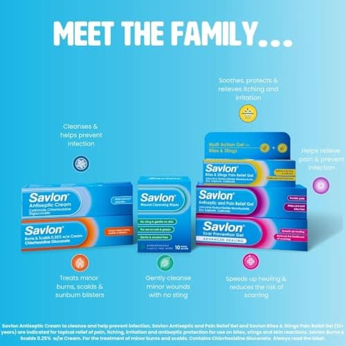 Savlon Burns & Scalds 0.25% w/w Cream, First Aid Treatment to Provide Effective Relief for Minor Burns, Scalds and Sunburn Blisters (30g, 1 pack) — view 6