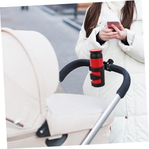TOGEVAL Stroller Cup Holder for Pushchair Handlebar Mug Holder Drinks Rack Stroller Accessories Quick Release for Bikes and Travel — view 4