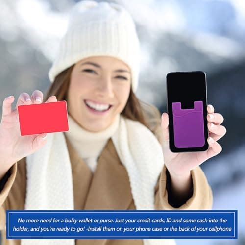 CTIRCHIU 3pcs Adhesive Silicone Cell Phone Wallet Holder for Travel Vehicle — view 5