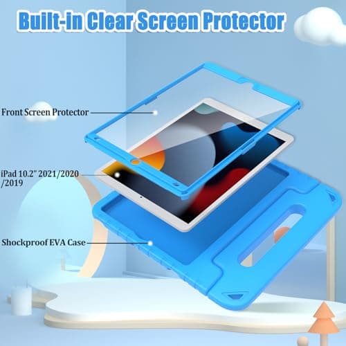 Surom Case for iPad 9th 8th 7th Gen 2021/2020/2019 10.2 Inch, Blue — view 3