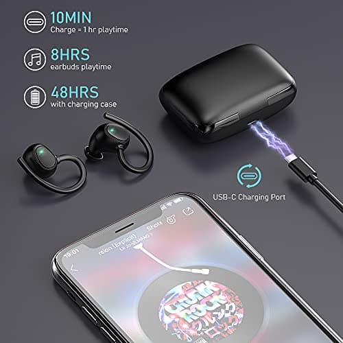 Ordtop Wireless Earbuds,Wireless Headphones Running Bluetooth 5.3 for Sport — view 6