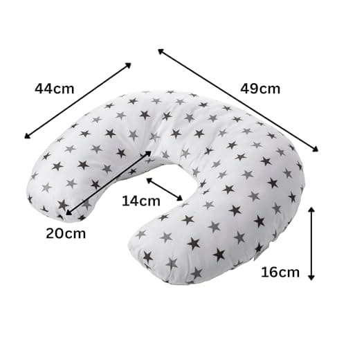 Breast Feeding Nursing U Pillow Little Star Blue | Mother & Baby Awards 2022 Shortlisted |Plush Cotton Cover, Multi-Purpose Support for Pregnancy, Breastfeeding, and Baby Sitting — view 2