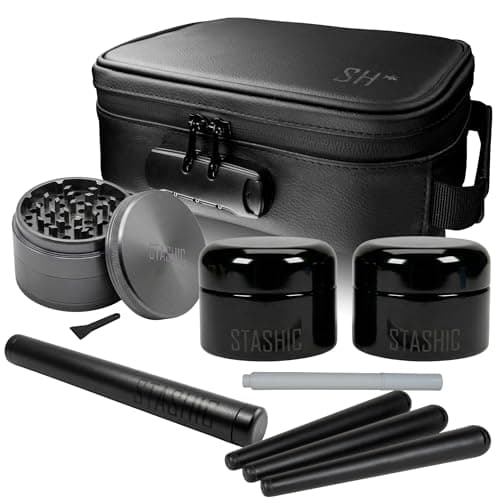 STASHIC Elite Smell Proof Case Kit - Grinder, UV Jars, Tubes & Tray - SH*