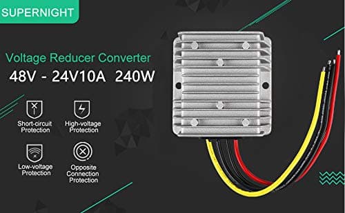 HOMELYLIFE DC Voltage Regulator Buck Converter - DC 48V Step Down to 24V 10A 240W, Waterproof Power Converter Module Transformer for Golf Carts, Club Carts, Electric Vehicles, and DIY Projects — view 3