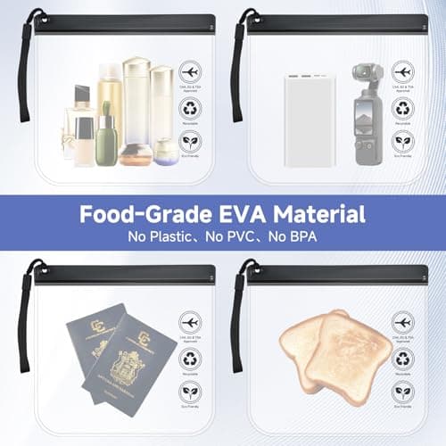 8 PCS 20x20cm Airport Security Liquids Bags, TSA Approved — view 4