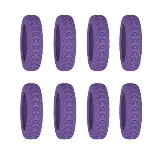 WUZIA 8PCS Luggage Wheel Protector Silicone Suitcase Wheel Covers Portable Luggage Wheel Covers for Most Carry on Suitcase Protector Cover Replacement(Purple)