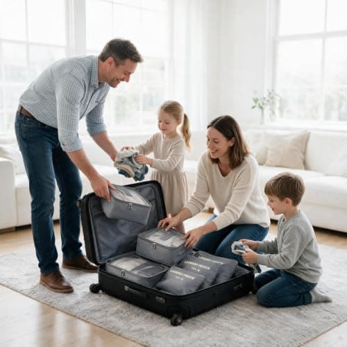 6 Set Compression Packing Cubes for travel Suitcases & Backpack & Luggage — view 3