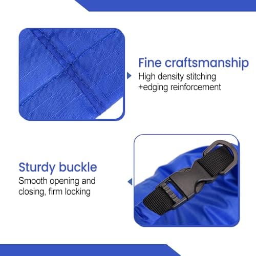 20L Waterproof Dry Bag, River Tracing Swimming Dry Sack with Roll Top Closure, Floating Bucket Bag for Kayaking Outdoor Camping Beach Hiking — view 6