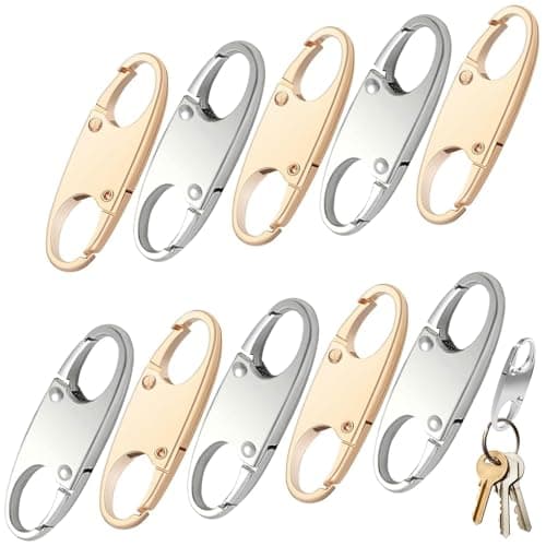 Zipper Pulls,Pack of 10 Anti-Theft Zipper Pulls Suitable for Two-Way Zippers and Quick Release Mini Padlocks Suitable for Handbags, Suitcases, Backpacks, Wallets