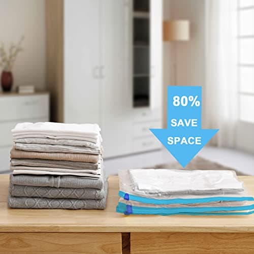 KEYRI 6 PCS Travel Roll Up Storage Bags - Vacuum Compression Bags for Suitcases, Bedding - No Pump Needed - 60 x 40 cm (6 Pieces) — view 2