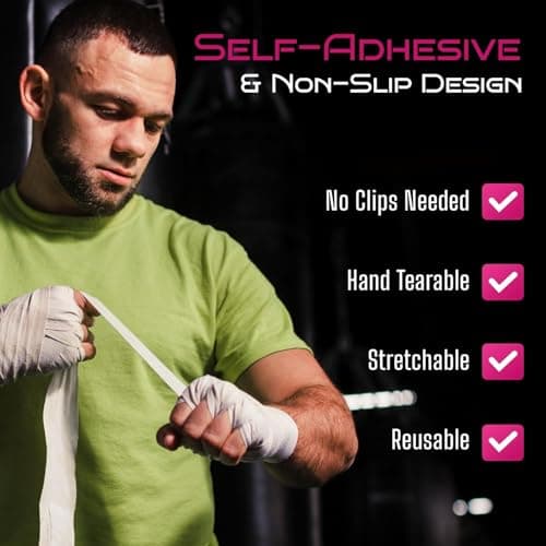 Cohesive Bandage 7.5cm x 4.5m - Self Adhesive Bandage Tape for Injury Recovery, Compression & Ankle Support - Elastic, Sweat-Resistant, Breathable - for Joints, Wrists, Knees & More (White, 3 Rolls) — view 5
