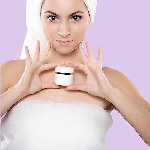 10 Pcs Cosmetic Sample Jars, 10/20/30/50/100ml Plastic Refillable Travel Pots for Toiletries Empty Cosmetic Container Pots with Mini Spatulas Spoon and Labels for Makeup Beauty Nails — view 6